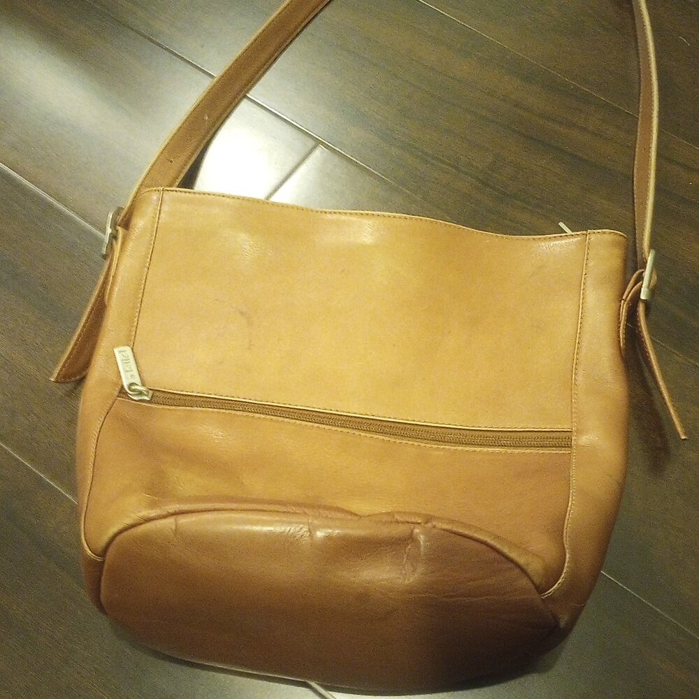 Piel Genuine Leather Bucket Bag